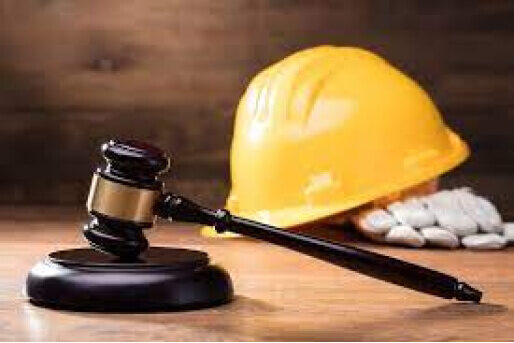 Construction Hat Next to Court Gavel